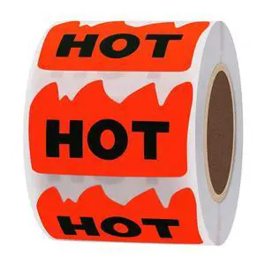 500pcs Rave Hot Stickers 2 x 1-1/5 Inch Fluorescent Red Hot Flame Fire Shape Marking Labels for Festival Spicy Sauce (Fluorescent Red) 500pcs Rave Hot Stickers 2 x 1-1/5 Inch Fluorescent Red Hot Flame Fire Shape Marking Labels for Festival Spicy Sauce (Fluorescent Red)