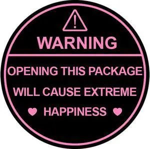 150pcs 2 inch Warning Sticker Opening Package Will Cause Extreme Happiness 150pcs 2 inch Warning Sticker Opening Package Will Cause Extreme Happiness