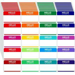 Name Tag Stickers (3"x 2") Peel and Stick Name Tag Labels Hello My Name is Nametags Stickers Colorful Name Badge Labels for Themed Party Family Home School Office Conferences 160 Pcs Name Tag Stickers (3"x 2") Peel and Stick Name Tag Labels Hello My Name is Nametags Stickers Colorful Name Badge Labels for Themed Party Family Home School Office Conferences 160 Pcs