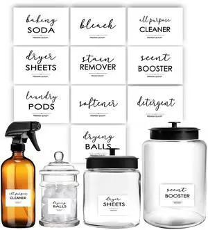 Minimalist Laundry Room Labels, Modern Cleaning Label for Containers, Waterproof Home Storage Organization Washroom Decal Stickers (Laundry Room 10 Pack) Minimalist Laundry Room Labels, Modern Cleaning Label for Containers, Waterproof Home Storage Organization Washroom Decal Stickers (Laundry Room 10 Pack)
