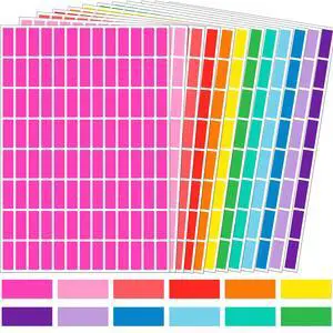 Colored Sticker Labels,12 Colors,1" x 3/8" Small Label-2496 Pack | Rainbow Color Coding Labels, 1inch x 3/8inch Adhesive Writeable Surface for Classroom, Offices Labeling & Home Organization Colored Sticker Labels,12 Colors,1" x 3/8" Small Label-2496 Pack | Rainbow Color Coding Labels, 1inch x 3/8inch Adhesive Writeable Surface for Classroom, Offices Labeling & Home Organization
