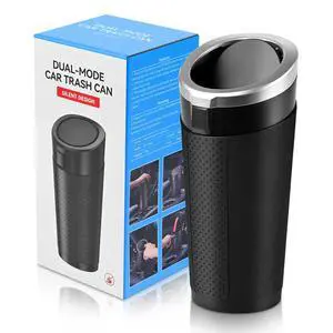 Car Trash Can with Lid, Leakproof, Mini, 1 Pack, Silver | Car Garbage Can for Door, Front & Back Seat Cup Holders, Multifunctional Storage for Road Trips, Car Accessories for Interior Car Trash Can with Lid, Leakproof, Mini, 1 Pack, Silver | Car Garbage Can for Door, Front & Back Seat Cup Holders, Multifunctional Storage for Road Trips, Car Accessories for Interior