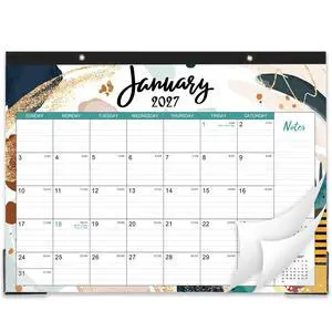 2027 Desk Calendar - 12 Months Desktop Calendar from JAN 2027 - DEC 2027 | 17" x 12", Large Desk Pad Calendar 2027 with Corner Protectors, Premium Paper, Tear-off Page, Suitable for Home&Office 2027 Desk Calendar - 12 Months Desktop Calendar from JAN 2027 - DEC 2027 | 17" x 12", Large Desk Pad Calendar 2027 with Corner Protectors, Premium Paper, Tear-off Page, Suitable for Home&Office
