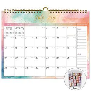 Calendar 2026-2027, Jul. 2026 to Dec. 2027, 18 Monthly, 11"x8.5" | Wall Calendar 2026-2027, Thick Paper with Julian Dates and Block for New Year and Christmas Presents (Colorful) Calendar 2026-2027, Jul. 2026 to Dec. 2027, 18 Monthly, 11"x8.5" | Wall Calendar 2026-2027, Thick Paper with Julian Dates and Block for New Year and Christmas Presents (Colorful)