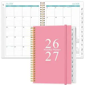 2026-2027 Monthly Planner - July 2026 - December 2027, Two Pages Per Month, 18 Monthly Calendar/Planner with Tabs, Inner Pocket, 6.4" x 8.5", Pink 2026-2027 Monthly Planner - July 2026 - December 2027, Two Pages Per Month, 18 Monthly Calendar/Planner with Tabs, Inner Pocket, 6.4" x 8.5", Pink