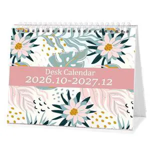 Small Desk Calendar 2026-2027, Desktop Calendar Oct.2026-Dec.2027 | 15 Months Standing Flip Desk Calendar with Stickers, US Holidays Marked Desktop Planner for Easy Organizing (7" x 8.5") Small Desk Calendar 2026-2027, Desktop Calendar Oct.2026-Dec.2027 | 15 Months Standing Flip Desk Calendar with Stickers, US Holidays Marked Desktop Planner for Easy Organizing (7" x 8.5")
