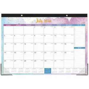 2026-2027 Desk Calendar - Large Desk Calendar 2026-2027, 17" x 12" | Jul. 2026 - Dec. 2027, 18 Months Desktop Calendar with Desk Pad, To-do List & Notes for Organizing - Colorful Waterink 2026-2027 Desk Calendar - Large Desk Calendar 2026-2027, 17" x 12" | Jul. 2026 - Dec. 2027, 18 Months Desktop Calendar with Desk Pad, To-do List & Notes for Organizing - Colorful Waterink