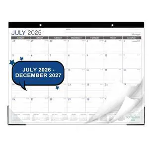 2027 Desk Calendar - Desk/Wall Calendar, Jul 2026 - Dec 2027, 14.6" x 11.5" | Desk Calendars 18 Month with Corner Protectors, Large Ruled Blocks, Thick Paper, Desktop Calendar for Daily Organizer 2027 Desk Calendar - Desk/Wall Calendar, Jul 2026 - Dec 2027, 14.6" x 11.5" | Desk Calendars 18 Month with Corner Protectors, Large Ruled Blocks, Thick Paper, Desktop Calendar for Daily Organizer
