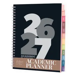 Academic Planner 2026-2027, Daily, Weekly & Monthly Planner, July 2026 - June 2027, Student Notes Pages, Twin-Wire Binding, Weekly Agenda for School & Work (8 x 6-Inches, Chunky, Black) Academic Planner 2026-2027, Daily, Weekly & Monthly Planner, July 2026 - June 2027, Student Notes Pages, Twin-Wire Binding, Weekly Agenda for School & Work (8 x 6-Inches, Chunky, Black)