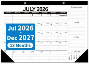 Desk Calendar 2026-2027, Jul 2026-Dec 2027 (18 Months), 17" x 12" | Large Desktop Calendar, Wall Calendar, Monthly Planner, Julian Dates,Home School Office Planning Organization Christmas Gift Desk Calendar 2026-2027, Jul 2026-Dec 2027 (18 Months), 17" x 12" | Large Desktop Calendar, Wall Calendar, Monthly Planner, Julian Dates,Home School Office Planning Organization Christmas Gift
