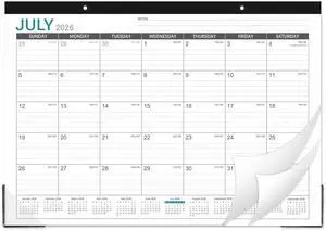 2026-2027 Desk Calendar - Desk Calendar 2026-2027, 17"x12" Desktop Calendar, Jul. 2026 - Dec. 2027, Corner Protectors, Large Ruled Blocks 2026-2027 Desk Calendar - Desk Calendar 2026-2027, 17"x12" Desktop Calendar, Jul. 2026 - Dec. 2027, Corner Protectors, Large Ruled Blocks