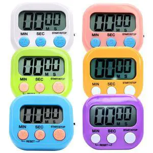 6 Pack Multi-Function Electronic Timer - Kitchen Timer,Magnetic Digital Timers,Big LCD Display, ON/Off Switch,Extensively Use in Cooking,Gym, Meeting, Classroom,Kitchen,Study,Work,Outdoor Activities 6 Pack Multi-Function Electronic Timer - Kitchen Timer,Magnetic Digital Timers,Big LCD Display, ON/Off Switch,Extensively Use in Cooking,Gym, Meeting, Classroom,Kitchen,Study,Work,Outdoor Activities