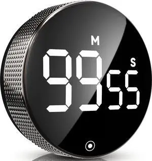 Digital Kitchen Timers, Magnetic Visual Timer Large LED Display Magnetic Countdown Countup Timer Volume Adjustable for Classroom Cooking Baking Teaching, Easy for Kids and Seniors (Black) Digital Kitchen Timers, Magnetic Visual Timer Large LED Display Magnetic Countdown Countup Timer Volume Adjustable for Classroom Cooking Baking Teaching, Easy for Kids and Seniors (Black)