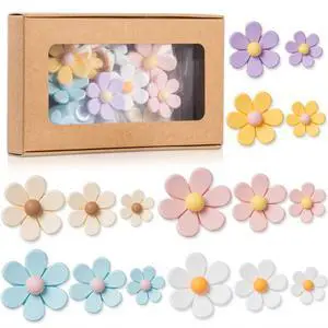3D Flower Magnets for Fridge 16 Pcs - Decorative Resin Refrigerator Magnets - Floral Kitchen Decor for Home - Office Whiteboard Accessories - Magnets for Notes, Photos and Calendars 3D Flower Magnets for Fridge 16 Pcs - Decorative Resin Refrigerator Magnets - Floral Kitchen Decor for Home - Office Whiteboard Accessories - Magnets for Notes, Photos and Calendars