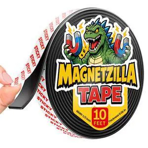 Super Sticky Magnetic Tape for DIY & Crafts, 10ft x 1/2in (3m x 1.25cm) | Strong Magnet Strip, Adhesive Backing, Easy to Cut & Mount, For Fridges, Whiteboards & More Super Sticky Magnetic Tape for DIY & Crafts, 10ft x 1/2in (3m x 1.25cm) | Strong Magnet Strip, Adhesive Backing, Easy to Cut & Mount, For Fridges, Whiteboards & More