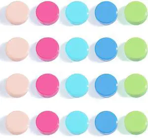 Fridge Magnets,20 Pack Colorful Heavy Duty Round Mini for Whiteboard | Strong hold for notes, photos, calendars on locker, kitchen, office, home classroom.5 colors, cute small refrigerator magnets Fridge Magnets,20 Pack Colorful Heavy Duty Round Mini for Whiteboard | Strong hold for notes, photos, calendars on locker, kitchen, office, home classroom.5 colors, cute small refrigerator magnets