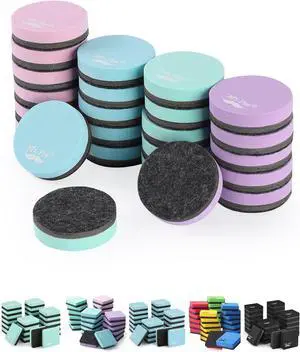 Round Magnetic Dry Erase Erasers, 24 Pack | Colorful Small Magnetic Whiteboard Dry Erase Erasers Bulk for Kids, Teachers, Students and Classroom Supplies Round Magnetic Dry Erase Erasers, 24 Pack | Colorful Small Magnetic Whiteboard Dry Erase Erasers Bulk for Kids, Teachers, Students and Classroom Supplies