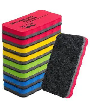 Magnetic Dry Erase Erasers, 4"x2.25", 8 Pack | Colorful Magnetic Whiteboard Erasers for White Board, Classroom, Home, Office, Back to School Supplies Magnetic Dry Erase Erasers, 4"x2.25", 8 Pack | Colorful Magnetic Whiteboard Erasers for White Board, Classroom, Home, Office, Back to School Supplies