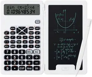 Scientific Calculators for Students, Cute Calculator with Notepad | White Small Desk Portable Calculator for College, 240 Computing Functions, Ideal for Middle High School Students and Teachers Scientific Calculators for Students, Cute Calculator with Notepad | White Small Desk Portable Calculator for College, 240 Computing Functions, Ideal for Middle High School Students and Teachers