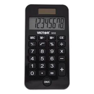 8-Digit Dual Power Pocket Calculator, Easy-to-Read LCD Display with Nonslip Rubber Keys, Compact Simple Calculator, 4.25 x 2.1-Inches, Black (900-1) 8-Digit Dual Power Pocket Calculator, Easy-to-Read LCD Display with Nonslip Rubber Keys, Compact Simple Calculator, 4.25 x 2.1-Inches, Black (900-1)