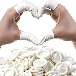 Disposable Latex Finger Cots, Medium Size Waterproof Finger Protectors, Anti-Slip Powder-Free Finger Sleeves for Electronics Repair, Crafting, Beauty Nail Art & Household Use (Approx. 105 PCS) Disposable Latex Finger Cots, Medium Size Waterproof Finger Protectors, Anti-Slip Powder-Free Finger Sleeves for Electronics Repair, Crafting, Beauty Nail Art & Household Use (Approx. 105 PCS)
