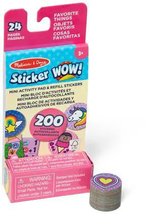 Sticker Wow! Mini Activity Pad and 200+ Refill Stickers for Sticker Stamper Arts and Crafts Fidget Toy Collectibles Assorted Favorite Things Stickers - FSC-Certified Sticker Wow! Mini Activity Pad and 200+ Refill Stickers for Sticker Stamper Arts and Crafts Fidget Toy Collectibles Assorted Favorite Things Stickers - FSC-Certified