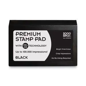 2000 Plus® Gel Stamp Pad, 2-3/4" x 4-1/4", Black (030253) 2000 Plus® Gel Stamp Pad, 2-3/4" x 4-1/4", Black (030253)