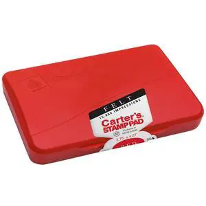 Carter's Felt Red Stamp Pad, 2.75 x 4.27 Inch Ink Pad (21071) Carter's Felt Red Stamp Pad, 2.75 x 4.27 Inch Ink Pad (21071)