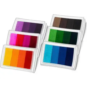 Rainbow Ink Pads, Washable Finger Stamp Pads for Kids Crafts | Rainbow Colors, Washable Ink pads, Safe Finger Stamping Fun, Works on Paper, Wood & Fabric, Great for DIY Crafts Rainbow Ink Pads, Washable Finger Stamp Pads for Kids Crafts | Rainbow Colors, Washable Ink pads, Safe Finger Stamping Fun, Works on Paper, Wood & Fabric, Great for DIY Crafts