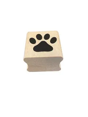 Paw Print Rubber Stamp on Wood Block for Stamping Crafting Scrapbooking 1 Inch Paw Print Rubber Stamp on Wood Block for Stamping Crafting Scrapbooking 1 Inch