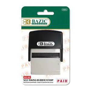 Paid Self-Inking Rubber Stamp, Red Ink | Removable, Replaceable ink pad for marking invoices and receipts Paid Self-Inking Rubber Stamp, Red Ink | Removable, Replaceable ink pad for marking invoices and receipts