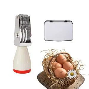 Egg Date Stamp Kit with Ink Pad, Month and Day Stamper for Farm Fresh Eggs Chicken Duck Turkey Goose Poultry Eggs Egg Date Stamp Kit with Ink Pad, Month and Day Stamper for Farm Fresh Eggs Chicken Duck Turkey Goose Poultry Eggs