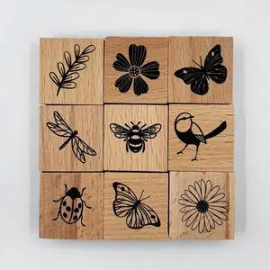 9Pcs Vintage Wood Rubber Stamp Butterfly Bird Ladybird and Plant Retro Decorative Mounted Wooden Rubber Stamp Set for DIY Art and Craft Journals Scrapbooking 9Pcs Vintage Wood Rubber Stamp Butterfly Bird Ladybird and Plant Retro Decorative Mounted Wooden Rubber Stamp Set for DIY Art and Craft Journals Scrapbooking