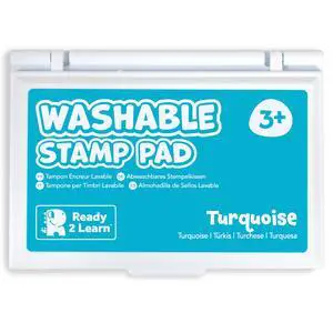 Washable Stamp Pad for Kids, Turquoise | Fade Resistant, Non Toxic Ink Pad for Stamps, Decorate Scrapbooks, Posters and Cards Washable Stamp Pad for Kids, Turquoise | Fade Resistant, Non Toxic Ink Pad for Stamps, Decorate Scrapbooks, Posters and Cards