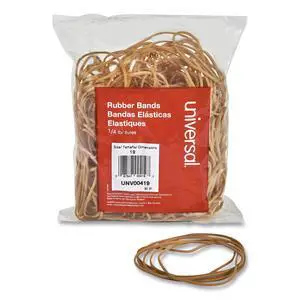 Rubber Bands, Size 19, 0.04" Gauge, Beige, 4 oz Box, 310/Pack Rubber Bands, Size 19, 0.04" Gauge, Beige, 4 oz Box, 310/Pack