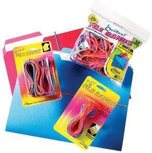 Rubber 07800 Non-Latex Brites File Bands, Colored Elastic Bands, 50 Count (Pack of 1) (7" x 1/8", Assorted Bright Colors in Resealable Bag),Blue/Orange/Pink Rubber 07800 Non-Latex Brites File Bands, Colored Elastic Bands, 50 Count (Pack of 1) (7" x 1/8", Assorted Bright Colors in Resealable Bag),Blue/Orange/Pink