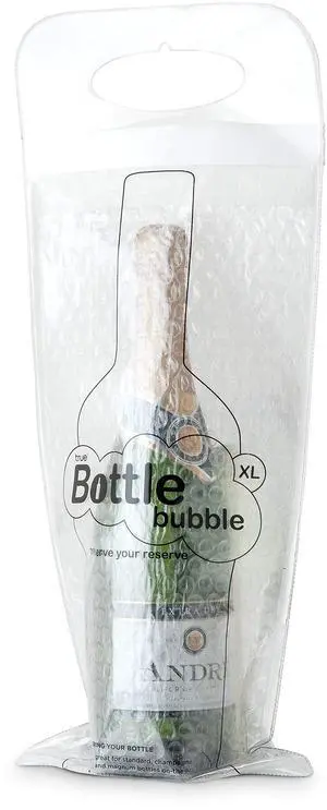 Bottle Bubble Protector XL - Reusable Liquor Pouch Bag for Travel, Sealable Wine Shipping Bubble Wrap, Packing Sleeve Carrier for Magnum, Champagne Bottles - Fits 1 Standard Bottle Bottle Bubble Protector XL - Reusable Liquor Pouch Bag for Travel, Sealable Wine Shipping Bubble Wrap, Packing Sleeve Carrier for Magnum, Champagne Bottles - Fits 1 Standard Bottle