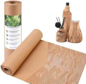Honeycomb Packing Paper for Moving, 12 Inch x 50 Feet with 20 Fragile Stickers, Honeycomb Wrapping Paper Protective Shipping Supplies for Moving and Storage Honeycomb Packing Paper for Moving, 12 Inch x 50 Feet with 20 Fragile Stickers, Honeycomb Wrapping Paper Protective Shipping Supplies for Moving and Storage