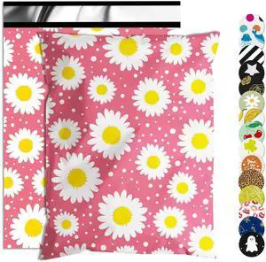 Poly Mailer 10x13 Inch 25 Pcs, Shipping Bags for Clothing | Strong Adhesive Sealing, Waterproof, and Tear-resistant Mailing Bags for Clothing & Small Business, Daisy Printed Poly Mailer 10x13 Inch 25 Pcs, Shipping Bags for Clothing | Strong Adhesive Sealing, Waterproof, and Tear-resistant Mailing Bags for Clothing & Small Business, Daisy Printed