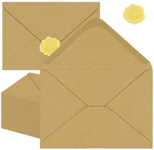 4x6 Envelopes A4 Envelopes for Invitations(50, Brown) | Golden Stickers with Envelopes,Self Seal,for Wedding, Invitations, Photos, Postcards, Greeting Cards, Mailing 4x6 Envelopes A4 Envelopes for Invitations(50, Brown) | Golden Stickers with Envelopes,Self Seal,for Wedding, Invitations, Photos, Postcards, Greeting Cards, Mailing
