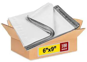 100 - 6X9 Premium Matte Finish Self-Sealing Non-Padded White Poly Mailers/Mailing Envelopes/Bags (iMBA-1PM-100) 100 - 6X9 Premium Matte Finish Self-Sealing Non-Padded White Poly Mailers/Mailing Envelopes/Bags (iMBA-1PM-100)