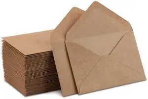60 Pack Mini Kraft Envelopes, 4" x 2.7", Small Gift Card & notes evelopes 60 Pack Mini Kraft Envelopes, 4" x 2.7", Small Gift Card & notes evelopes