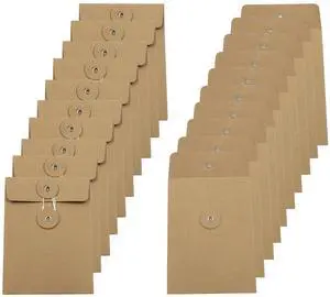 20 Pcs Brown String Tie Closure Kraft Paper Envelope, 14 x 10cm | 5.51 x 3.94 Inch, Vintage Envelopes, Square Small Envelopes, For Photo Card Document Coin Stamp Organizer Office 20 Pcs Brown String Tie Closure Kraft Paper Envelope, 14 x 10cm | 5.51 x 3.94 Inch, Vintage Envelopes, Square Small Envelopes, For Photo Card Document Coin Stamp Organizer Office