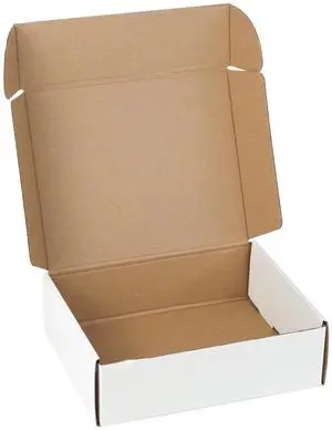 10"x8"x3" Shipping Boxes Set of 5, White Corrugated Cardboard Box Literature Mailer 10"x8"x3" Shipping Boxes Set of 5, White Corrugated Cardboard Box Literature Mailer