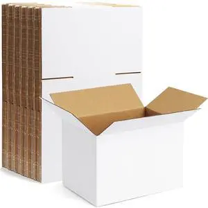 6x4x4 Shipping Boxes Small for Packing & Business, 10 Pack, White | Easy Assemble Small Boxes for Shipping, Easy Fold Mailing Boxes, Recyclable Shoe Boxes for Shipping, White Cardboard Boxes 6x4x4 Shipping Boxes Small for Packing & Business, 10 Pack, White | Easy Assemble Small Boxes for Shipping, Easy Fold Mailing Boxes, Recyclable Shoe Boxes for Shipping, White Cardboard Boxes