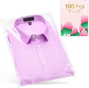 100 Pcs Clear Self Sealing Cellophane Bags 9x12 Inches for Packaging Clothes, Resealable Poly Plastic Shirt Bags for Small Business, Plastic Sleeves for Magazine A4 Letter Size Artwork (2.8Mils) 100 Pcs Clear Self Sealing Cellophane Bags 9x12 Inches for Packaging Clothes, Resealable Poly Plastic Shirt Bags for Small Business, Plastic Sleeves for Magazine A4 Letter Size Artwork (2.8Mils)