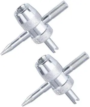 LDCRE 2 Pcs 4-Way Valve Core Tool Tire Valve Tools,4-in-1 Tyre Valve Removal Tool Tire Valve Stem Tool Valve Core Puller Valve Stem Removal Tool for Bicycle, Car, Bike, and Automobile Tires LDCRE 2 Pcs 4-Way Valve Core Tool Tire Valve Tools,4-in-1 Tyre Valve Removal Tool Tire Valve Stem Tool Valve Core Puller Valve Stem Removal Tool for Bicycle, Car, Bike, and Automobile Tires