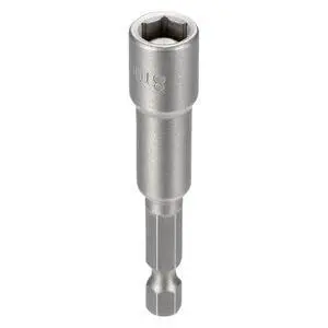 Nut Driver Drill Bit 8mm Metric Socket 1/4" Hex Shank 2.56" (65mm) Magnetic 6-Point Sockets Quick Change Cr-V Steel Bolt Setters for Power Drill Drivers, Gray Nut Driver Drill Bit 8mm Metric Socket 1/4" Hex Shank 2.56" (65mm) Magnetic 6-Point Sockets Quick Change Cr-V Steel Bolt Setters for Power Drill Drivers, Gray