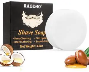 RAQEHO 3.5oz Shaving Soap for Men - Sandalwood Shaving Soap Puck Foam Shave Cream with Shea Butter & Coconut Oil for Sensitive Skin Personal Care Products Bathroom Supplies Travel Essentials RAQEHO 3.5oz Shaving Soap for Men - Sandalwood Shaving Soap Puck Foam Shave Cream with Shea Butter & Coconut Oil for Sensitive Skin Personal Care Products Bathroom Supplies Travel Essentials