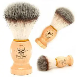Shaving Brush for Men, Wood handle Shave Brush,Mens Shaving Cream & Soap Brush (skull) | Wood Handle, Synthetic Hair, Small Travel Size, Skull Print Shaving Brush for Men, Wood handle Shave Brush,Mens Shaving Cream & Soap Brush (skull) | Wood Handle, Synthetic Hair, Small Travel Size, Skull Print